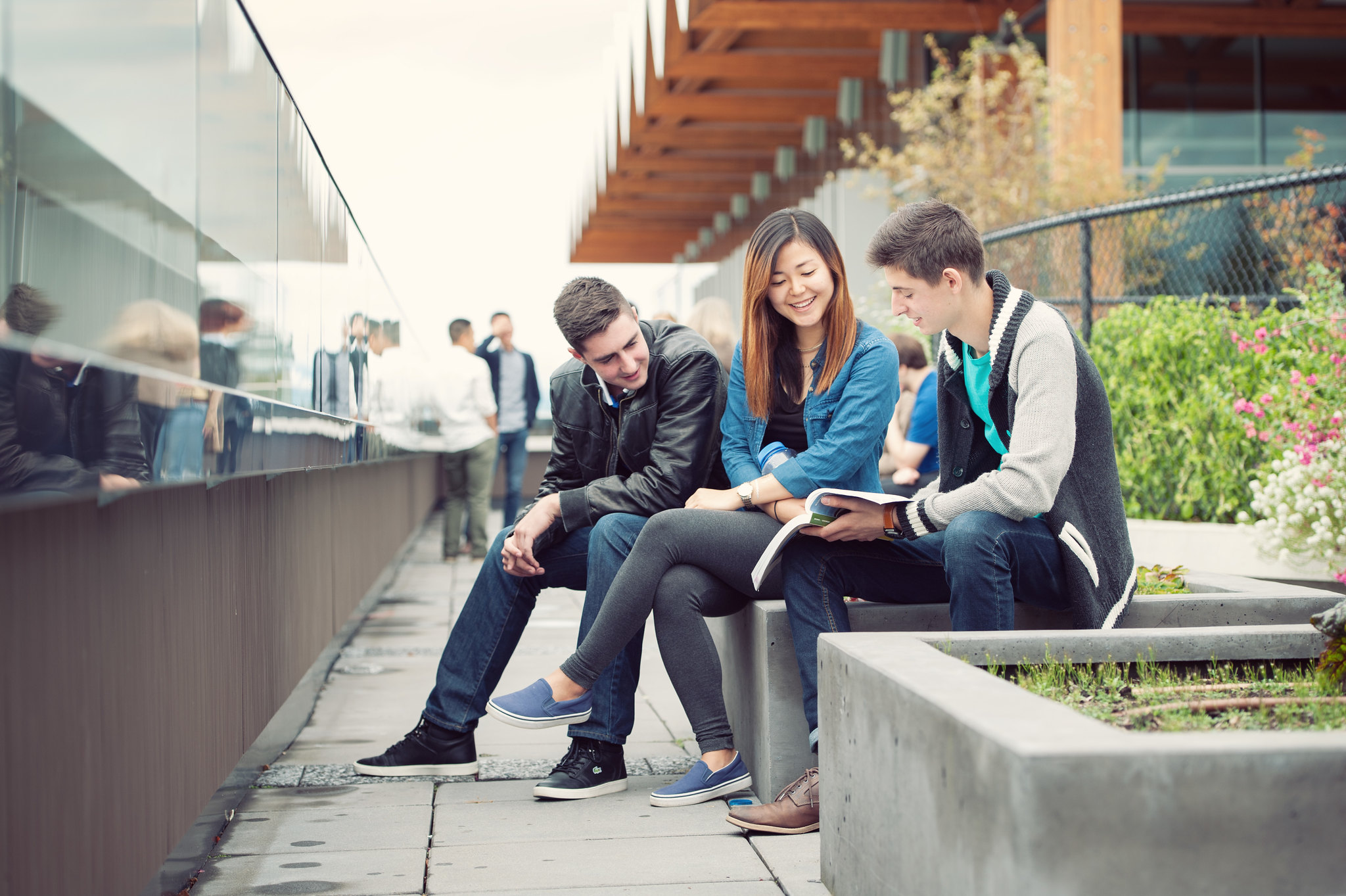 Students studying at the UBC Nest